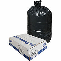 Genuine Joe Heavy-Duty Trash Can Liners 60 gal Capacity - 56" Length x 39" Width x 1.50 mil (38 Micron) Thickness - Low Density - Black - Plastic Resin - Debris, Can, Waste - 50/Box - 1 / Carton (GJO01535)
