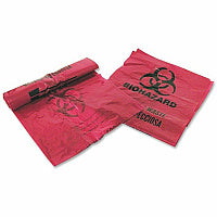 Medegen MHMS Infectious Waste Red Disposal Bags 3 gal Capacity - 18.50" Length x 14" Width x 1.25 mil (32 Micron) Thickness - Red - Office Waste - 200 / Box (03EB086000)