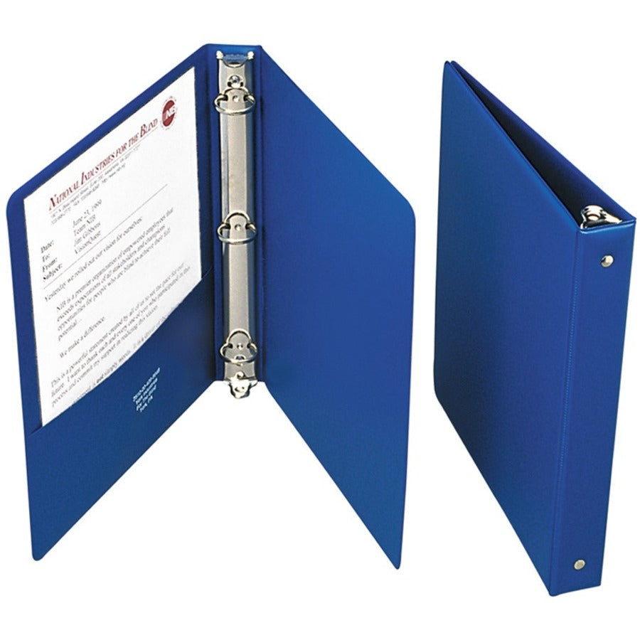 AbilityOne SKILCRAFT Loose-leaf 3-Ring Binder Letter - 8.5" x 11" - 1" Capacity - 1 Each - Blue (4098646)