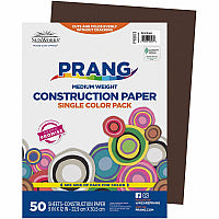 Prang Construction Paper Art - 12" Width x 9" Length - Dark Brown - Groundwood - 50 / Pack (6803)