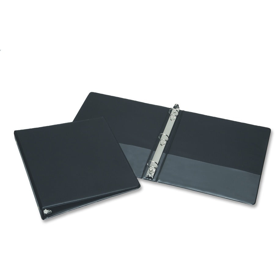 AbilityOne SKILCRAFT Loose-leaf General Use Round Ring Binder Letter - 8.5" x 11" - 2" Capacity - 1 Each - Black (2784130)