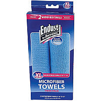 Endust XL MicroFiber Towels Twin Pack For Display Screen, PDA, Digital Camera, Desktop Computer, Gaming Console - Washable, Lint-free - MicroFiber - Blue - 2 / Pack (11421)
