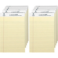 Business Source Writing Pads 50 Sheets - 0.28" Ruled - 16 lb Basis Weight - Jr.Legal - 8" x 5" Sheet Size - Canary Paper - Micro Perforated, Easy Tear, Sturdy Back - 1 Dozen (BSN63107)
