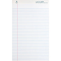 Business Source Writing Pads 50 Sheets - 0.34" Ruled - 16 lb Basis Weight - Legal - 8 1/2" x 14" Sheet Size - White Paper - Micro Perforated, Easy Tear, Sturdy Back - 1 Dozen (BSN63109)