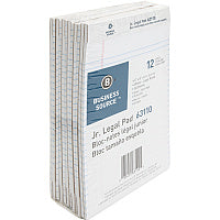 Business Source Writing Pads 50 Sheets - 0.28" Ruled - 16 lb Basis Weight - Jr.Legal - 8" x 5" Sheet Size - White Paper - Micro Perforated, Easy Tear, Sturdy Back - 1 Dozen (BSN63110)
