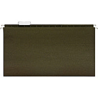 Business Source 1/5 Tab Cut Legal Recycled Hanging Folder 8 1/2" x 14" - 11 pt. - Poly - Green - 100% Recycled - 25 / Box (BSN43570)