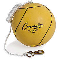 Champion Sports Yellow Tether Ball Rubber, Nylon - Yellow - 1 Each (VTB)