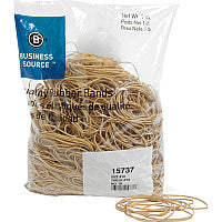 Business Source Quality Rubber Bands Size: #19 - 3.5" Length x 0.1" Width - Sustainable - Rubber - Crepe - 1250 / Pack (BSN15737)