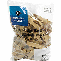 Business Source Quality Rubber Bands Size: #84 - 3.5" Length x 0.5" Width - Sustainable - Rubber - Crepe - 150 / Pack (BSN15751)