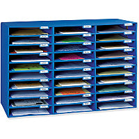 Classroom Keepers 30-Slot Mailbox 30 Pocket(s) - Compartment Size : 1.80" x 12.50" x 10" - 21" Height x 31.63" Width x 12.75" Depth - 70% Recycled - Blue - 1 Each (001318)