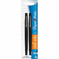 Paper Mate Flair Point Guard Felt Tip Marker Pens Medium Pen Point - Black Ink - Water Based - Black Barrel - 2 / Pack (8432452PP)