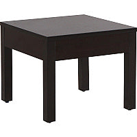 Lorell Occasional Corner Table Square Top - Square Leg Base - 24" Table Top Length x 24" Table Top Width x 1" Table Top Thickness - 20" Height x 23.88" Width x 23.88" Depth - Office - Assembly Required - Mahogany, Melamine - Particleboard Top M (LLR61623)
