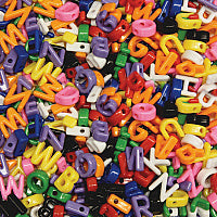 Creativity Street Upper Case Letter Beads Art Project, Fun and Learning, Jewelry - 288 Piece(s) - Assorted - 288 / Pack (3253)