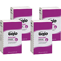 Gojo(R) Rich Pink Antibacterial Lotion Soap Refill 2.11 quart - Soil Remover - Antibacterial - 4 / Carton (722004CT)