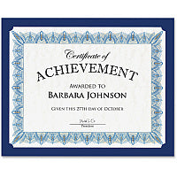 FranklinCovey Geographics Recycled Certificate Holder Navy - 30% Recycled - 10 / Pack (47835)