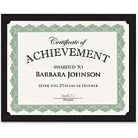 FranklinCovey Geographics Recycled Certificate Holder Black - 30% Recycled - 10 / Pack (47836)