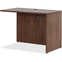 Lorell Essentials Series Return Shell 29.5" Height x 47.3" Width x 23.6" Depth Return, x 1" Thickness Top - Finish: Laminate, Walnut - Grommet, Cord Management, Durable, Adjustable Feet, Modesty Panel (LLR69979)