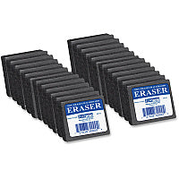 Flipside Products Flipside Dry Erase/Chalkboard Eraser Gray - Felt - 2" Width x 1" Height x 2" Depth - 24 / Pack - Soft (32000)