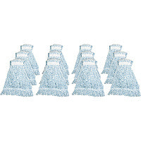 Genuine Joe Blue Stripes Hygrade Rayon Mophead Medium - Rayon - 12 / Carton (GJOMBW1BCT)