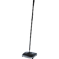 Rubbermaid Commercial Floor/Carpet Sweeper 6.50" Brush Face - 9.5" Overall Length - Plastic Handle - Gray - 4 / Carton (421288BKCT)