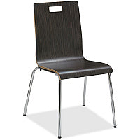 Lorell Bentwood Cafe Chairs Steel Frame Material - Espresso - Plywood, Bentwood - 2 / Carton (LLR99863)