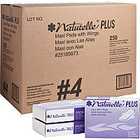 Impact Naturelle Plus Sanitary Napkins Individually Wrapped, Anti-leak, Highly Absorbent, Comfortable - 250 / Carton (25189973)