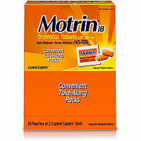 Motrin IB Ibuprofen Tablets For Headache, Muscular Pain, Backache, Toothache, Arthritis, Common Cold, Menstrual Cramp, Fever - 2/Pack - 50 / Box (48152)
