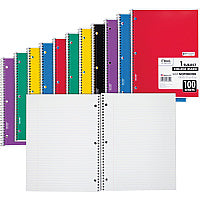 Mead One-subject Spiral Notebook 100 Sheets - Spiral - College Ruled Front Ruling - 8" x 10 1/2" Sheet Size x 8" Width x 10.5" Length - White Paper - Back Board - 12 / Bundle (06622BD)