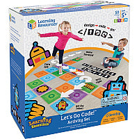 Learning Resources Ages 5+ Let's Go Code Activity Set Theme/Subject: Fun - Skill Learning: Gross Motor, Visual, Critical Thinking, Sequential Thinking, Problem Solving, Direction - 50 Pieces - 5+ - 1 Set (LER2835)
