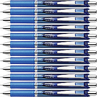 EnerGel EnerGel RTX Liquid Gel Pens 0.5 mm Fine Needle Pen Point - Refillable - Retractable - Blue Ink - Gel-based - Blue Barrel - Stainless Steel Tip - 12 / Box (BLN75CBX)