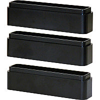 DAC Monitor Riser Leg Blocks Large x 6" Width x 1.50" Depth x 1.25" Height - Stackable, Adjustable Height, Sturdy, Comfortable, Ergonomic Design - Black - 3 / Kit - TAA Compliant (02250)