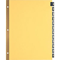 Business Source Monthly Black Leather Tab Index Dividers 12 Printed Tab(s) - Month - January-December - 8.5" Divider Width x 11" Divider Length - Letter - 3 Hole Punched - Buff Paper Divider - Black Leather Tab(s) - 20% Recycled - 12 / Set (BSN01183)