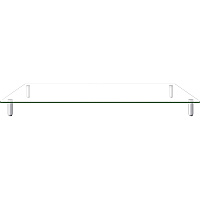 Kantek Glass Monitor Riser 60 lb Load Capacity - 3.25" Height x 39.40" Width x 10.20" Depth - Desktop - Tempered Glass - Clear (MS380)