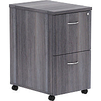 Lorell Essentials Series File/File Mobile File Cabinet 28.3" Height x 16" Width x 22" Depth - 2 x File Drawer(s) - Finish: Weathered Charcoal, Laminate (LLR69561)