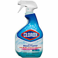 Clorox Disinfecting Bathroom Foamer with Bleach For Bathroom - 30 fl oz (0.9 quart) - Ocean Mist Scent - Recommended For: Soap Scum Remover - Disinfectant - Clear Spray Bottle - 1 Each (30614)