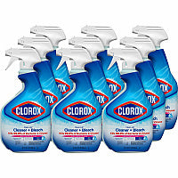 Clorox Clean-Up All Purpose Cleaner with Bleach For Multipurpose - 32 fl oz (1 quart) - Rain Clean Scent - Recommended For: Stain Remover - Deodorize, Disinfectant, Easy to Use - Multi Spray Bottle - 9 / Carton (30197CT)