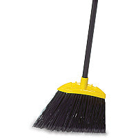 Rubbermaid Commercial Jumbo Smooth Sweep Angle Broom Polypropylene Bristle - 10.5" Overall Length - Black Metal Handle - 6 / Carton (FG638906BCT)