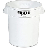 Rubbermaid Commercial Brute 10-Gallon Vented Container 10 gal Capacity - Round - Tear Resistant, Reinforced, UV Coated, Damage Resistant, Warp Resistant, Handle, Warp Resistant, Damage Resistant, Crack Resistant, Handle - 17.3" Height x 15.6" D (261000WH)
