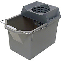 Rubbermaid Commercial Pail & Mop Strainer Combo Pack 3.75 gal - Light Weight, Durable - 12" x 10.5" - High-density Polyethylene (HDPE), Plastic, Tubular Steel - Steel Gray - 1 Each (619400STL)