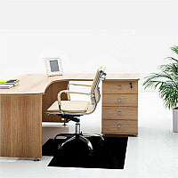 Advantagemat Black Advantagemat(R) Black Vinyl Lipped Chair Mat for Hard Floor - 36" x 48" 48" Length x 36" Width x 0.080" Depth x 0.080" Thickness - Lip Size 20" Length x 10" Width - Lipped - Classic - Vinyl, Polyvinyl Chloride (PVC) - B (FC123648HLBV)