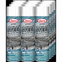 Claire Water-Base Stainless Steel Maintainer 20 fl oz (0.6 quart) - Lemon ScentCan - Water Based, Non-greasy, Oil-free, Easy to Use, Non-flammable - Milky White (CL844)