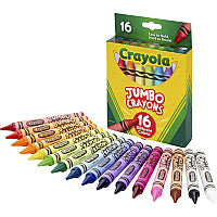 Crayola Jumbo Crayons Assorted - 16 / Pack (520390)