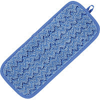 Rubbermaid Commercial Hygen 11" Microfiber Wet Mop 11" Width MicroFiber Head - Hook & Loop Backing, Durable - Blue - 6 / Carton (Q820BLUCT)