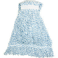 Genuine Joe Blue Stripes Hygrade Rayon Mophead Medium - Rayon, Yarn - 1 Each (GJOMBW1B)