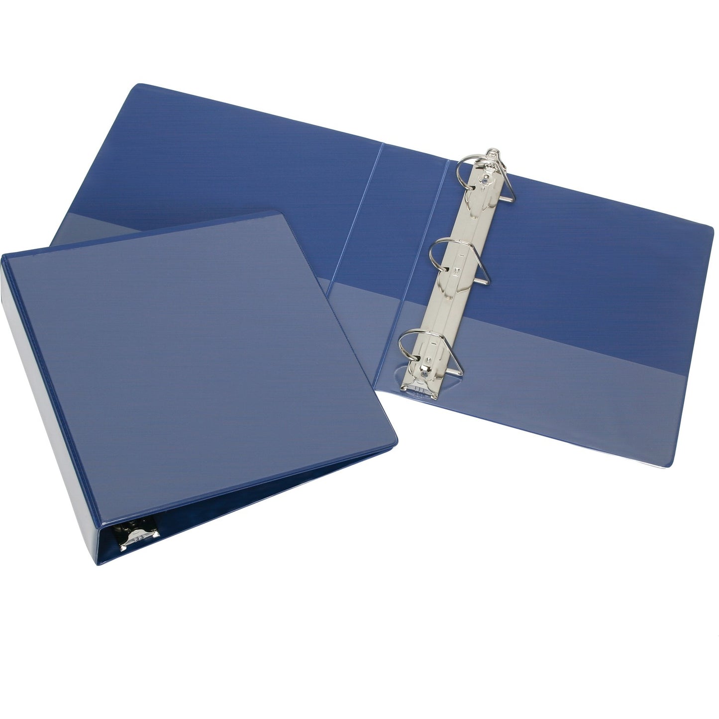 AbilityOne SKILCRAFT Slant D-Ring View Binder 2 1/2" Binder Capacity - Letter - 8 1/2" x 11" Sheet Size - 3 x Slant D-Ring Fastener(s) - Inside Front & Back Pocket(s) - Vinyl, Board - Blue - Clear Overlay, Spine, Unpunched, Pu (4171883)