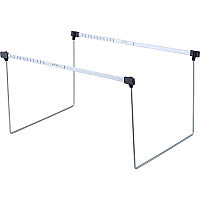 Business Source File Frame Letter - 14" to 18" Long - Stainless Steel - Gray - 2 / Box (BSN18302)