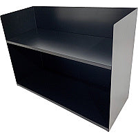 Huron 2-tier Book Rack 2 Compartment(s) - 2 Tier(s) - Horizontal - 20" Height x 29" Width x 10.25" Depth - Durable - Black - Steel - 1 Each (HASZ0177)