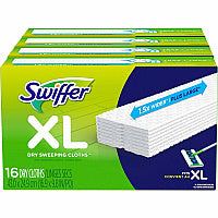 Swiffer Sweeper XL Dry Sweeping Cloths X-Large - White - 16/Box - 4 / Carton (96826CT)
