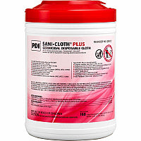 PDI Sani-Cloth Plus Germicidal Disposable Cloth 6.75" Length x 6" Width - Disposable, Disinfectant, Deodorize, Fungicide, Virucidal, Bactericide, Latex-free, Bleach-free, Pre-moistened, Antimicrobial - White - 160/Tub - 1 Each (Q89072)