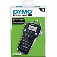 Dymo LabelManager 160 Portable Label Maker 0.25" , 0.38" , 0.50" - Battery - Black - Handheld - Auto Power Off, English Layout Keyboard, Compact, Lightweight, Portable (2175086)